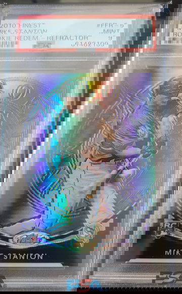 2010 Topps Finest Blue Refractor /199 Giancarlo Stanton PSA 9