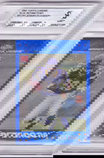 2007 Topps Chrome Adrian Peterson blue refractors