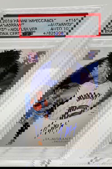 Ja Morant Impeccable Silver #/25 PSA Auth/10 Auto