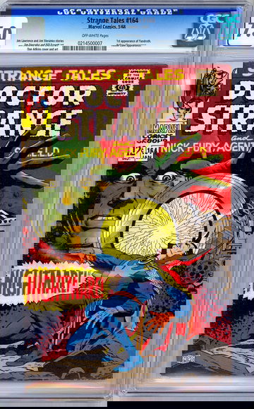 STRANGE TALES #164 CGC 7.0 STERANKO STORY & ART NICK FURY & DOCTOR STRANGE 1968