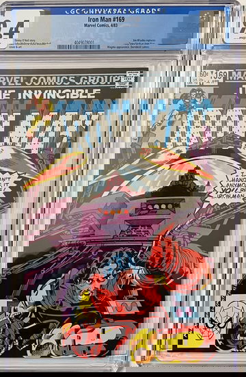 THE INVINCIBLE IRON - MAN # 169 MARVEL COMICS 1983 CGC 9.4 WHITE PAGES