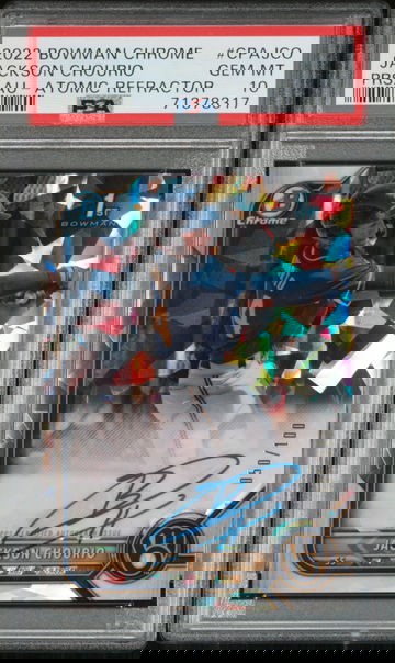 2022 Bowman Chrome Atomic Auto /100 Jackson Chourio PSA 10