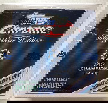 2020-21 Topps Chrome Sapphire UEFA Champions League Factory Sealed Box