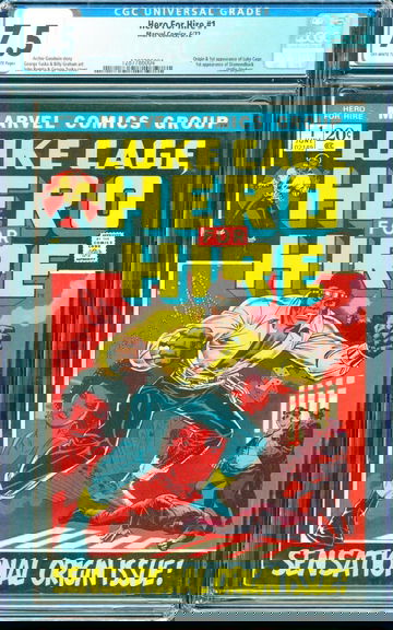 Hero for Hire #1 (1972) CGC 7.5 -- O/w to white pages; 1st & origin of Luke Cage