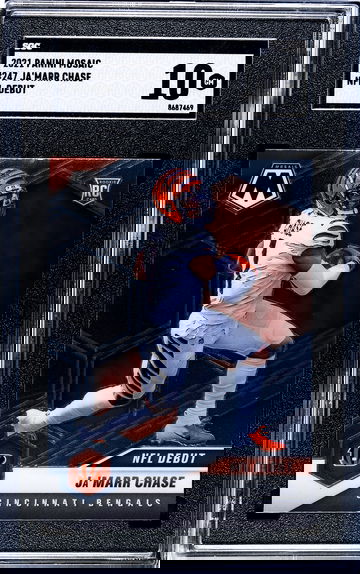 2021 PANINI MOSAIC #247 JA'MARR CHASE GEM MINT ROOKIE CARD