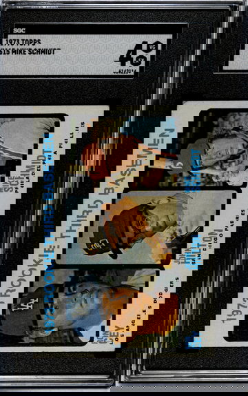  MIKE SCHMIDT 1973 Topps #615 Rookie RC Third Basemen Ron Cey John Hilton SGC 4 VG-EX