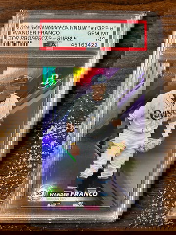2019 Bowman Platinum TOP-9 Wander Franco Top Prospects-Purple PSA 10