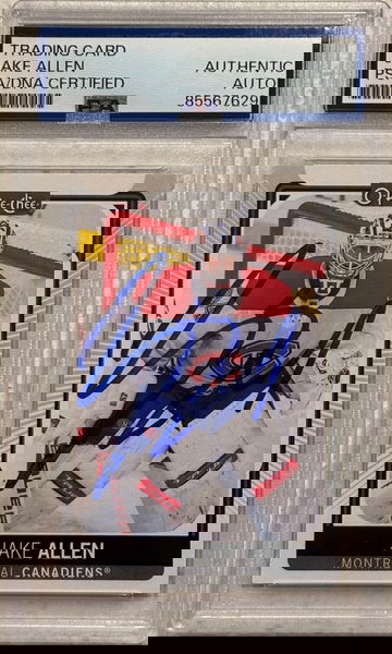 2021-22 O-Pee-Chee #345 Jake Allen signed PSA Authentic Auto Montreal Canadiens 