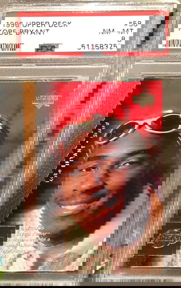 1996 Upper Deck Kobe Bryant RC Rookie - PSA 8 - Near Mint