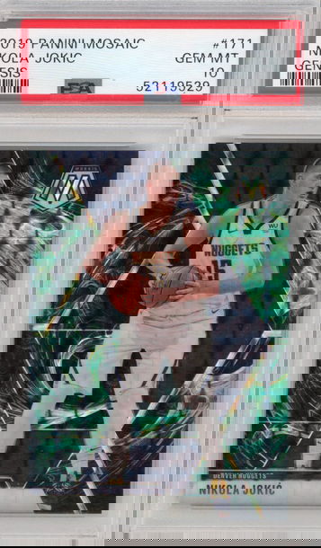 NIkola Jokic 2019-20 Panini Mosaic Genensis PSA 10 #171 Nuggets