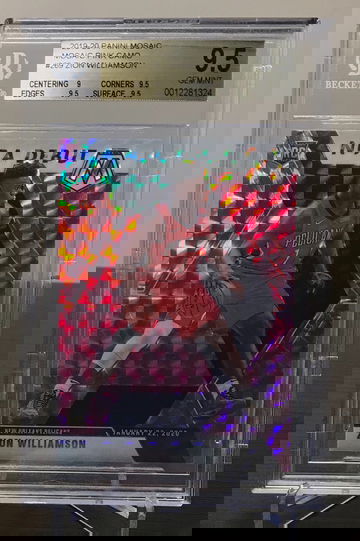 Zion Williamson 2019 Mosaic Pink Camo Prizm RC NBA Debut BGS 9.5