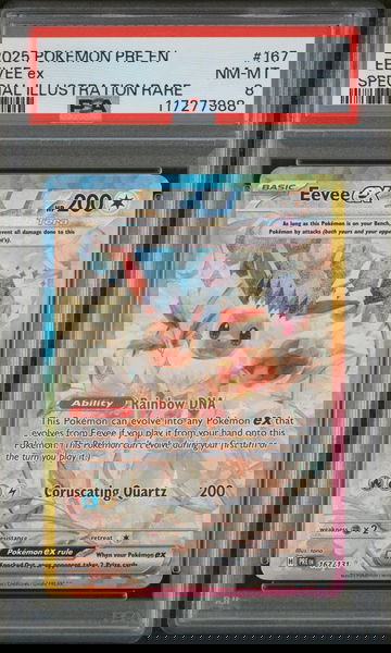 2025 Pokemon Pre En #167/131 Eevee ex Special Illustration Rare PSA 8