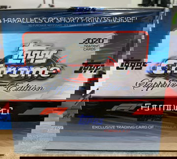 2020 Topps Chrome F1 Formula 1 Sapphire edition sealed box 8 sealed packs 4 cards per pack