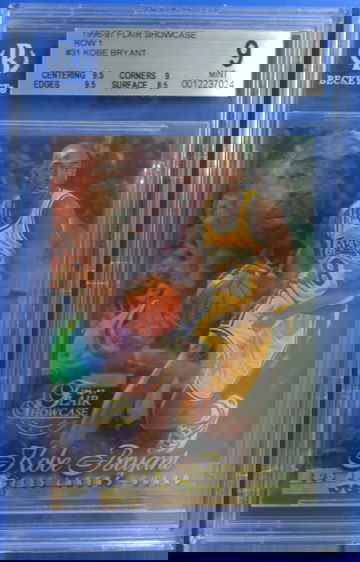 96-97 Flair Showcase Row 1 Kobe Bryant rookie BGS 9 MINT