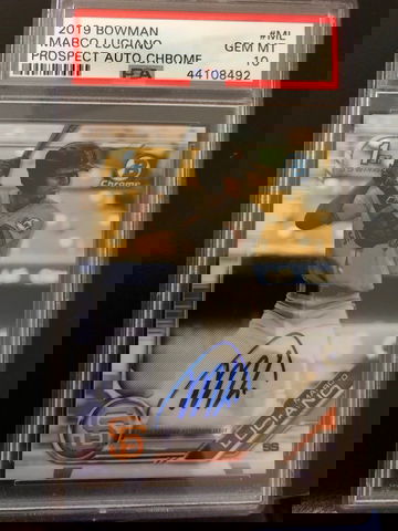 Marco Luciano 2019 Bowman Chrome Auto PSA 10