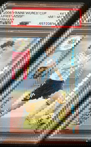 Lionel Messi 2006 World Cup Germany Rookie Card PSA 8