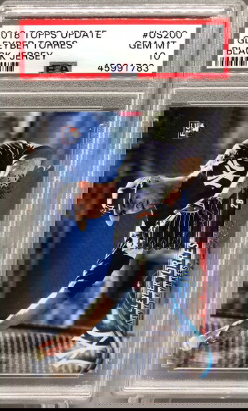 2018 Topps Update Gleyber Torres Black Jersey SP US200 PSA 10