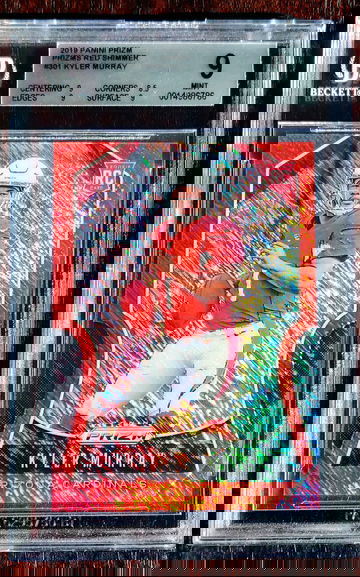 2019 Panini Prizm Red Shimmer FOTL Kyler Murray #13/15 BGS 9 SSP. Arizona Cardinals Color Match 