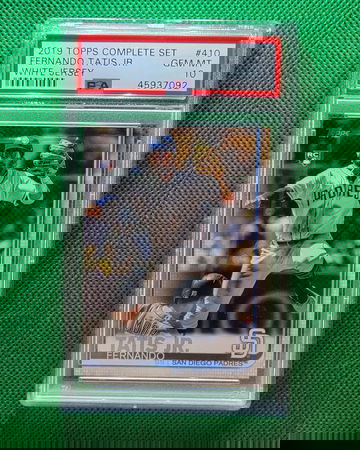 2019 Topps Chrome Complete Set White Jersey 410 PSA 10