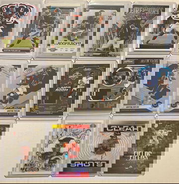 2021 Chicago Bears QB Justin Fields 11 card Rookie lot 