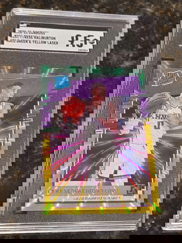 2021 Donruss Tyrese Haliburton Rated Rookie Laser Hologram SGC 9.5