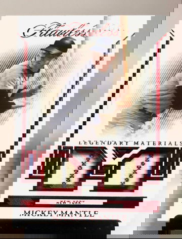 Mickey Mantle 1/1? DUAL Pinstripes Jersey Patch 2023 Flawless Legendary Materials /25!