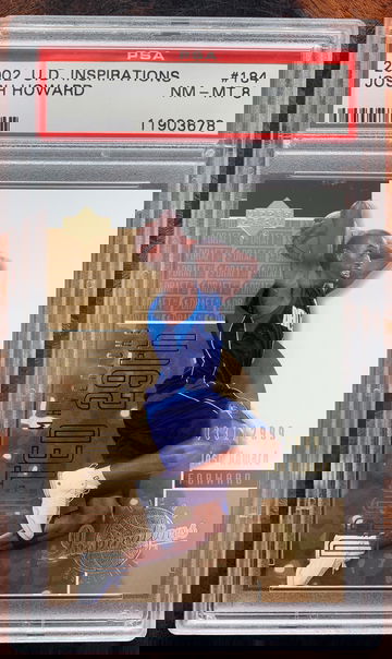 2002 UD Insprirations XRC 0331/2999 Josh Howard PSA 8