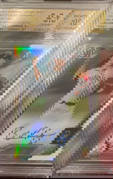 2015 Bowman Chrome Draft Brendan Rodgers Refractor Auto 