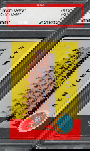 1963 Topps #473 Mets Team - PSA 3 VG