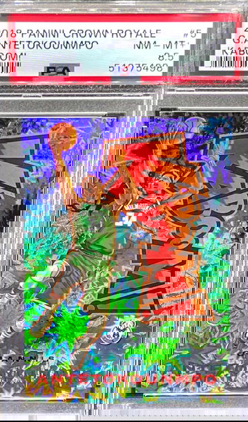 2018-19 Panini Crown Royale KABOOM! Giannis Antetokounmpo PSA 8.5