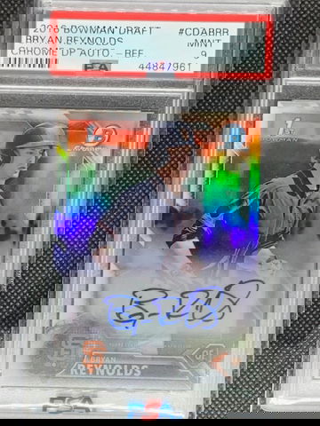 2016 Bowman Chrome Draft 1st Bryan Reynolds Draft Pick Auto Refractor /499 PSA 9 Mint