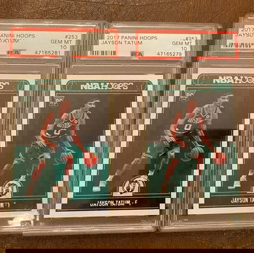 Jayson Tatum Nba Hoops PSA 10 Lot of 2 rookie card rc 2017-2018