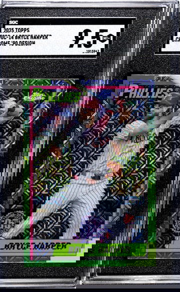 2025 Topps #T90C-14 Bryce Harper Chrome '90 SGC 9.5