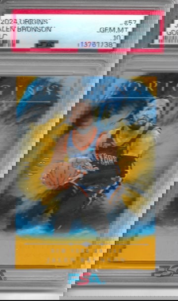 2024 Origins Jalen Brunson Gold /10 #57 PSA 10 Gem Mint