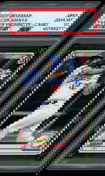 2020 Bowman Prospect Paper Camo BP3 Jacob Amaya PSA 10 GEM MINT Dodgers