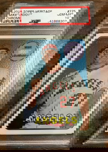 2018 TOPPS HERITAGE CHROME MIKE TROUT /999 PSA 10 GEM MINT