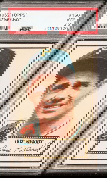 1952 Topps Ted Beard #150 PSA 3.5 NEW LABEL VINTAGE BASEBALL