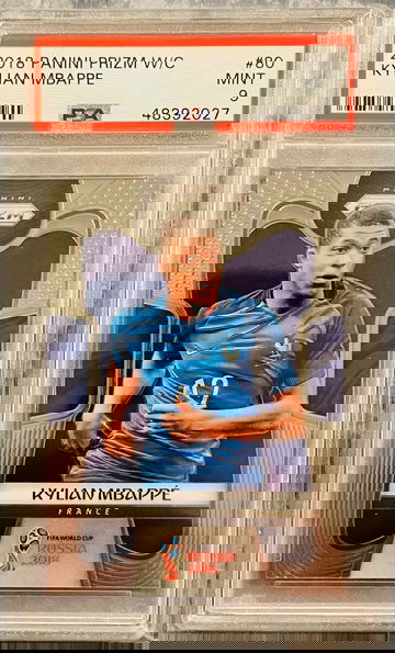 2018 Prizm World Cup Soccer Kylian Mbappe Rc Rookie #80 PSA Mint