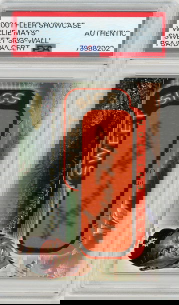 WILLIE MAYS 2001 Fleer Showcase Swit Sigs Auto Wall Edition PSA Authentic