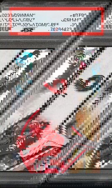 2023 Bowman Chrome #BTP6 Elly De La Cruz Scouts Top 100 Atomic /150 PSA 10