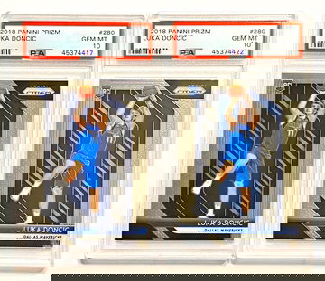 2x 2018-19 Panini Prizm Luka Doncic #280 Rookie PSA 10 Gem Mint