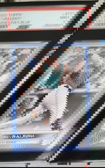 2022 Topps CAL RALEIGH Father's Day Blue /50 PSA 9