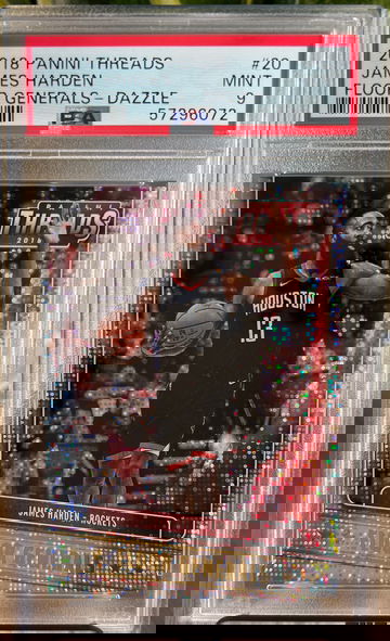 2018 Panini Threads #20 James Harden PSA 9 Mint Floor Generals Dazzle - Low Pop!