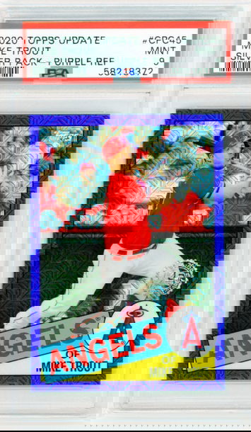 2020 Topps Update Silver Pack #CPC45 Mike Trout Purple Refractor PSA 9 MINT!