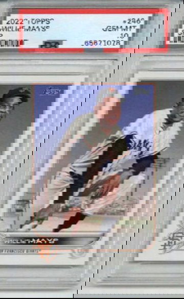 2022 TOPPS #246 WILLIE MAYS CARD SAN FRANCISCO GIANTS PSA 10 SP LOW POP