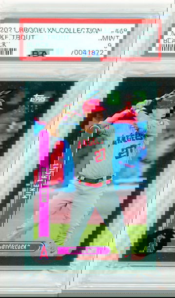 2021 Brooklyn Collection #48 Mike Trout Black PSA 9 MINT!