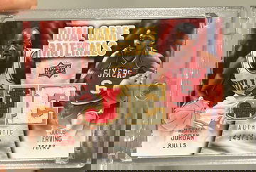 2009 Upper Deck Michael Jordan Julius Erving Dual Game Materials Jersey Gold /150