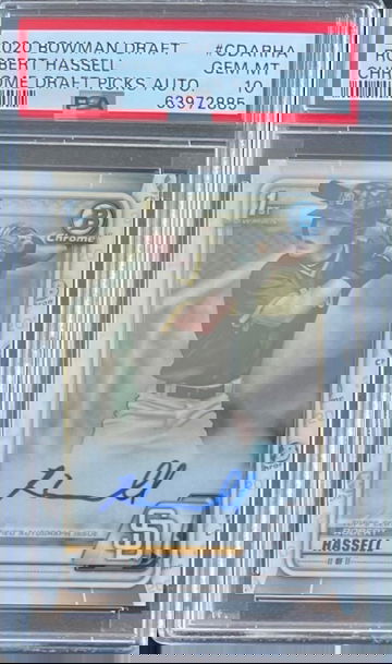 Robert Hassell 2020 Bowman Draft chrome auto PSA 10