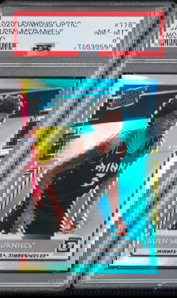 2020 PANINI DONRUSS OPTIC JADEN MCDANIELS ROOKIE RC CARD #178 PSA 8