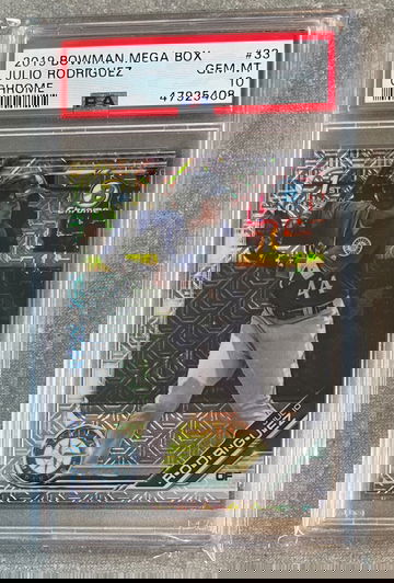 Julio Rodriguez 2019 Bowman Chrome Mega Box PSA10